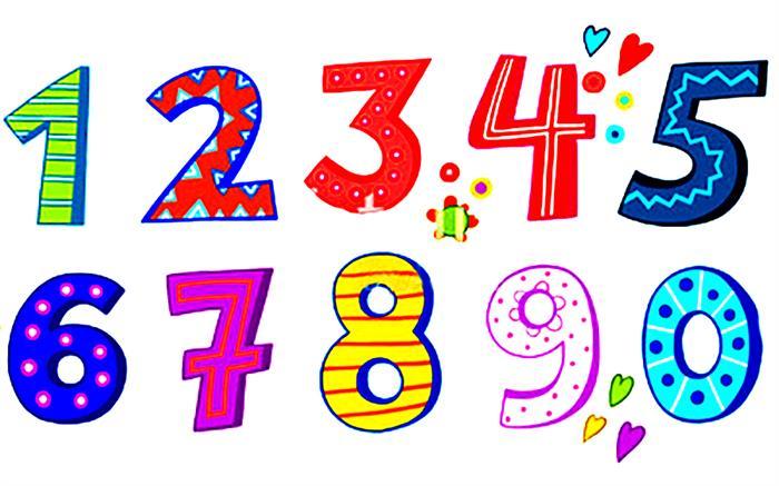 Stencil of letters, numbers for children - template