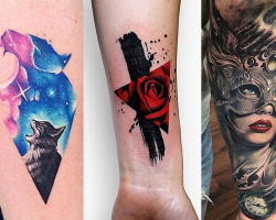 Tetoválás a vállon és az alkarban lévő férfiak számára: ötletek, vázlatok, jelentés, népszerű rajzok, tetoválások példái fotókkal