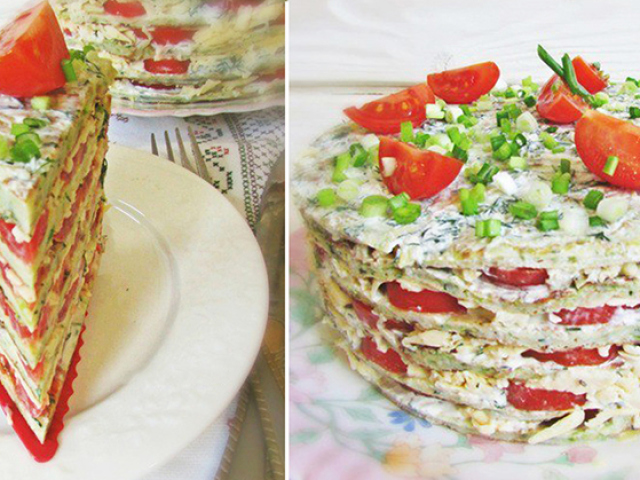 Gâteau rqual avec tomates: 2 meilleures étapes-partenaire avec des ingrédients détaillés