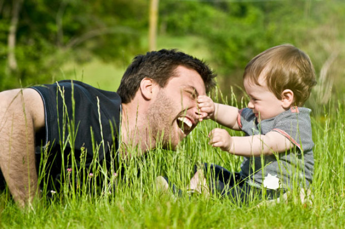 Kind mit Papa