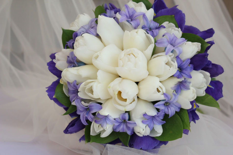 Wedding bouquet of tulips