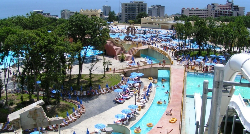 Park of attractions at the resort of golden sands, Bulgaria