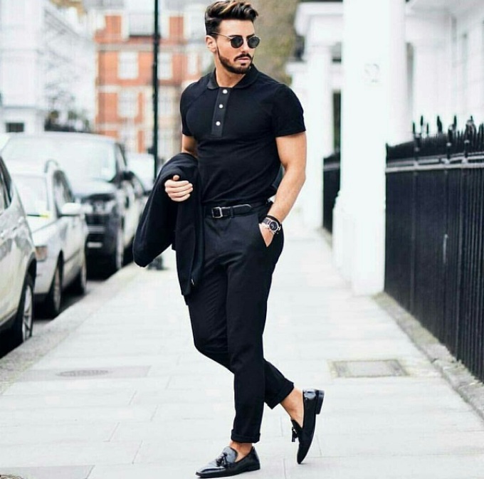 Черный стиль одежды для мужчин