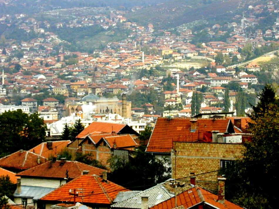 Pohľad na staré mesto Sarajevo