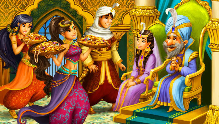 Conte de fées lampe magique Aladdin pour un nouveau