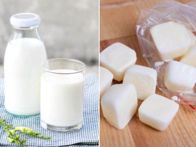 ¿Cómo descongelar correctamente y rápidamente la leche de seno y vaca en una bolsa?