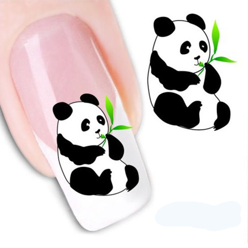 French manicure jacket with panda
