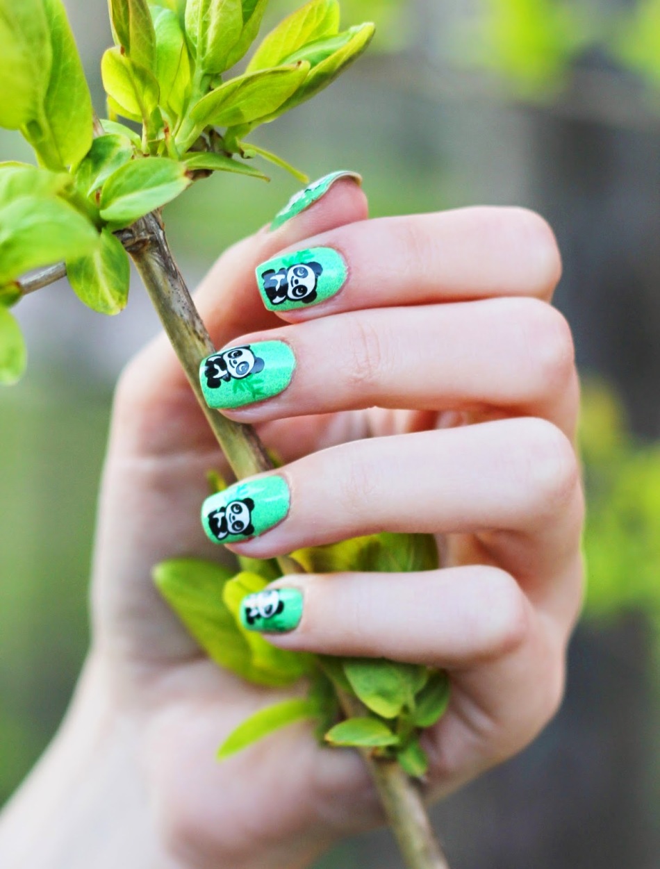 Nail stickers - panda