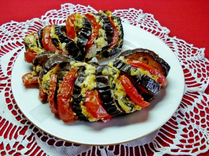 Tomatoes with eggplant