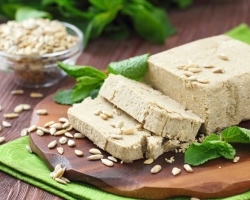 What can be prepared from halva residues?