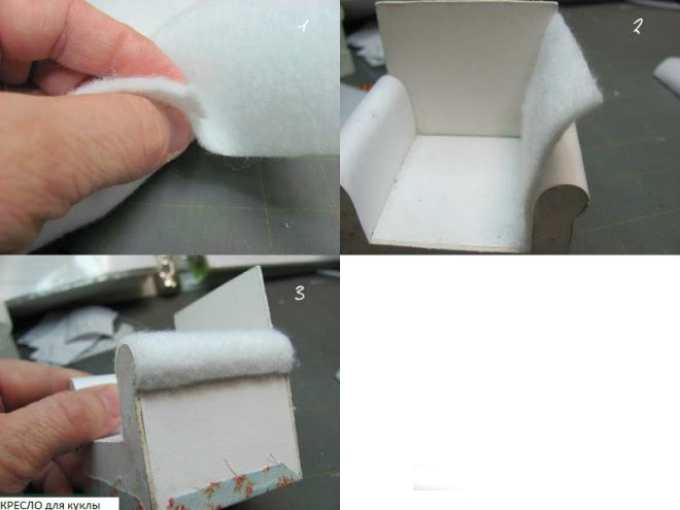 How to sew a puppet soft chair with your own hands from improvised materials: Step6