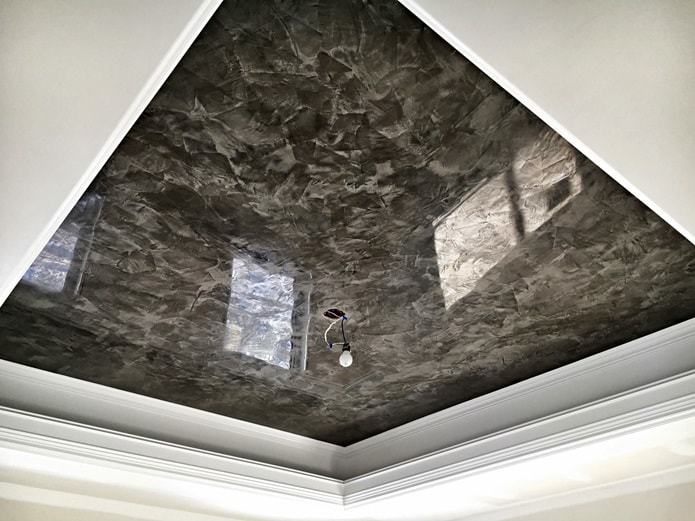 Plaster on the ceiling