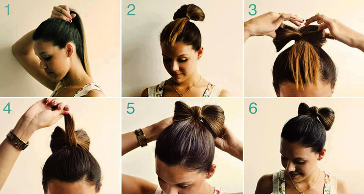 Hairstyle bow will decorate any young girl