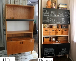 A régi bútorok megváltoztatása a saját kezével: ötletek, diagramok, leírás, fotó előtt és után