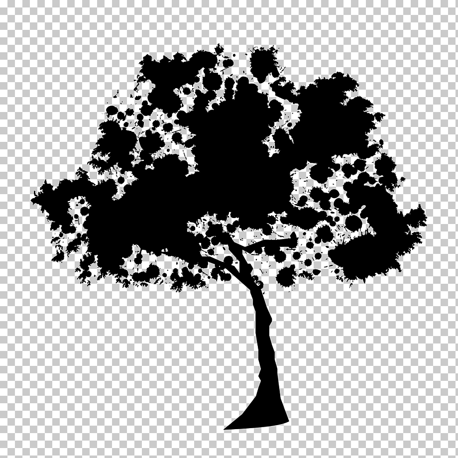 Трафарет дерева для рисования - шаблон, фото