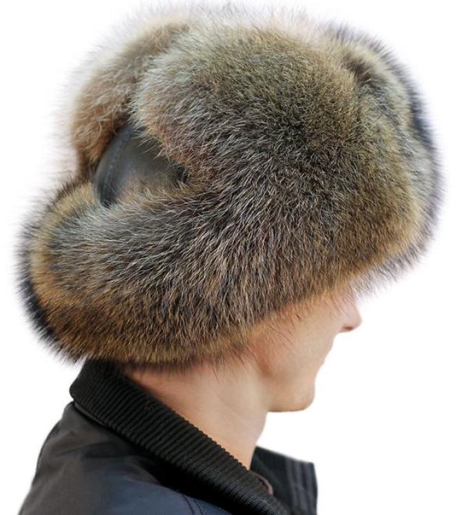 Fashion for knitted and fur hats for men - fluffy hat