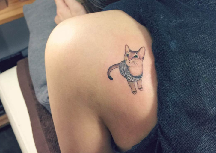 Beaux tatouages \u200b\u200bavec des chats