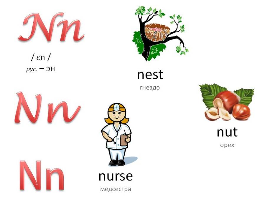 ตัวอักษรภาษาอังกฤษพร้อมเสียงที่แสดงสำหรับเด็ก: จดหมาย NN