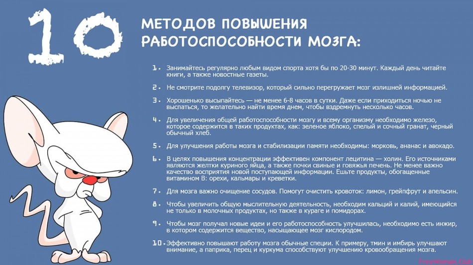 Улучшение работособности мозга