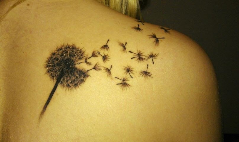 What does a tattoo with the image of a dandelion flower mean?