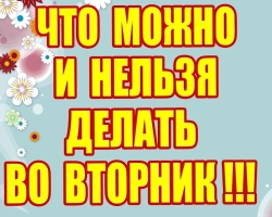 Что можно и нельзя делать во вторник: приметы. Как лучше провести вторник: советы