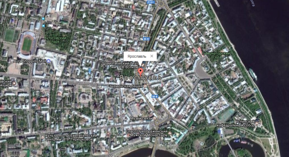 Določitev geografskih koordinat širine in dolžine na Yandexu in Google Map Online