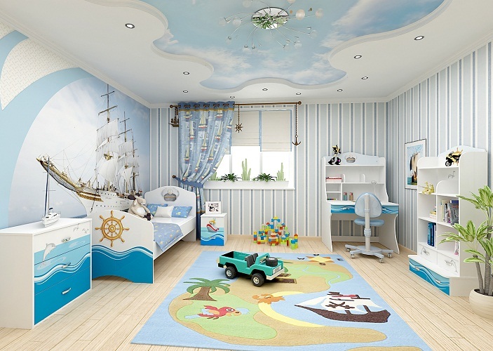 The children's room should consist of the most light tones