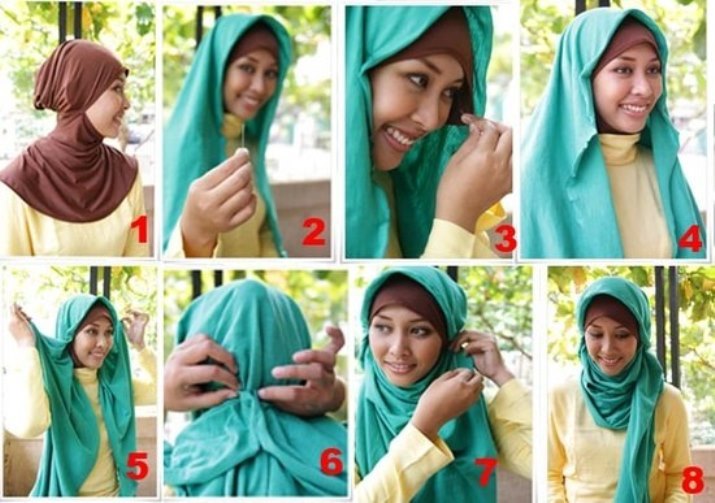 Красиво завязать платок на голове по мусульмански