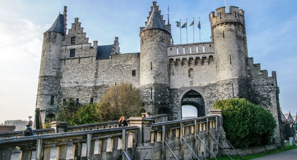 Замок стен, антверпен, бельгия