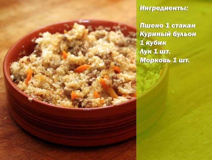 Millet porridge - ingredients