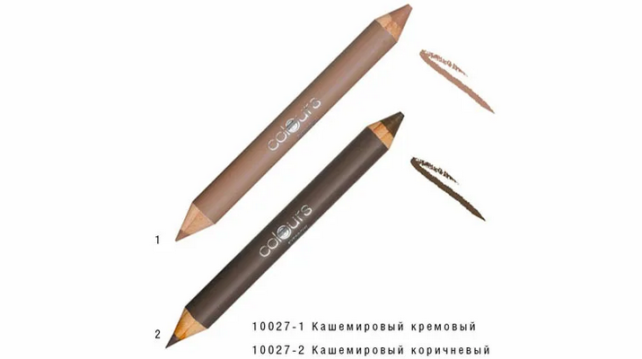 Bilateral, waterproof eyebrow pencil