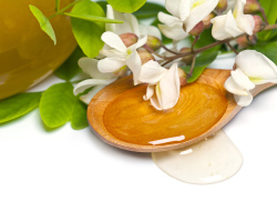 Honey Acacia: Properti bermanfaat, kontraindikasi, konten kalori. Madu akasia putih dan kuning untuk diabetes dan penglihatan