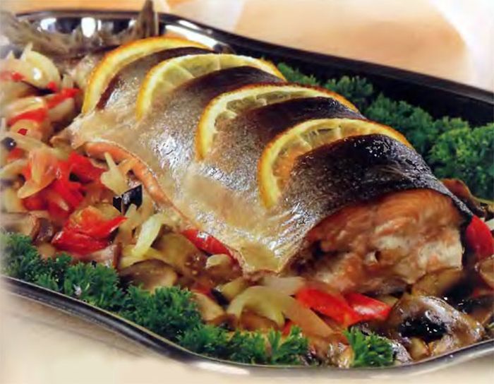 Ikan dengan sayuran