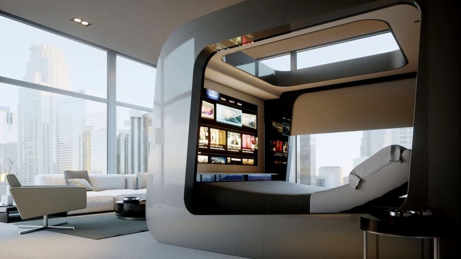 Camera da letto ad alta tecnologia