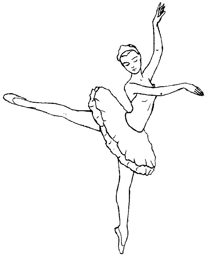 Трафареты балерин для вырезания и приклеивания, пример 5