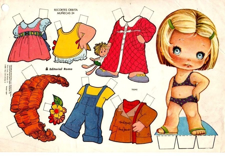 Куклы с одеждой для вырезания