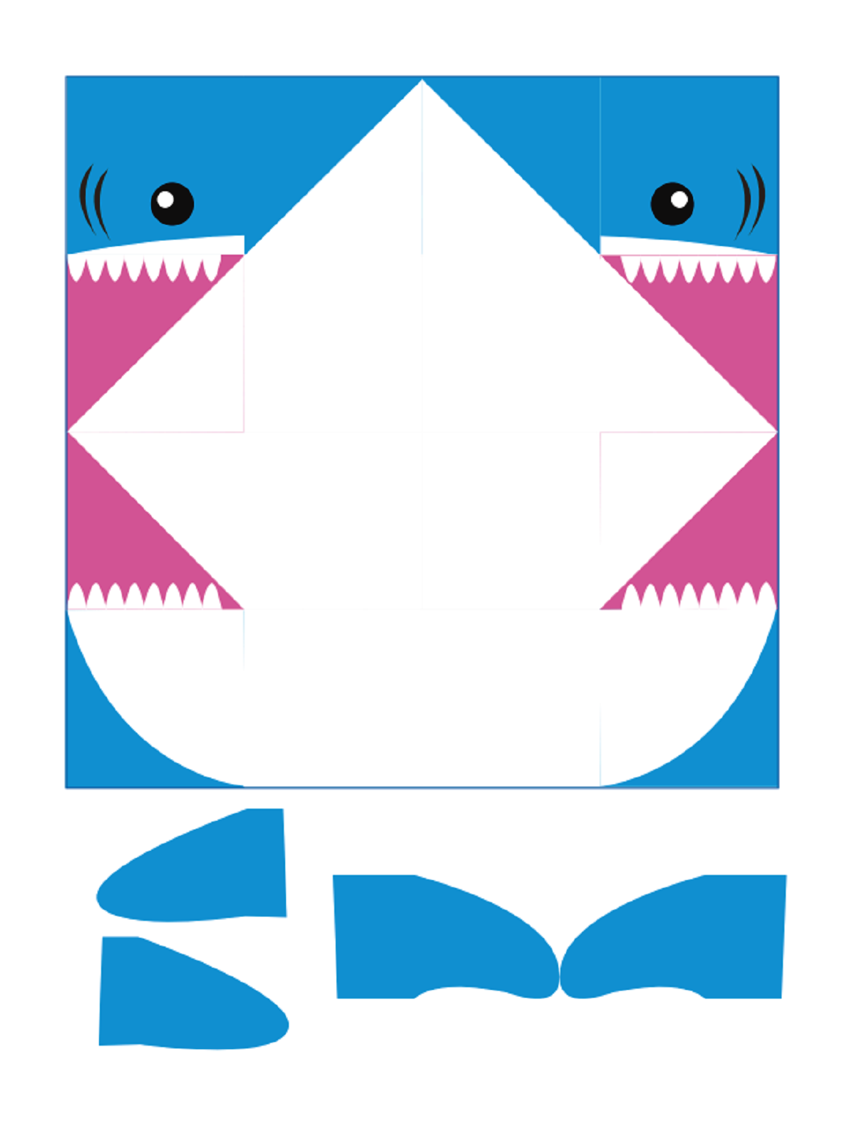 Шаблон гадалки-лягушки «акула»