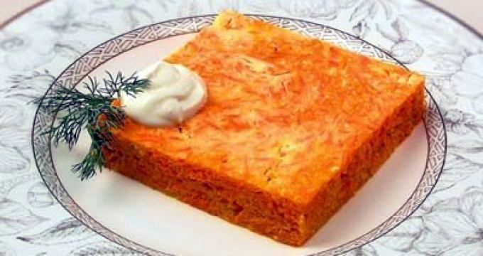 Casserole of carrots