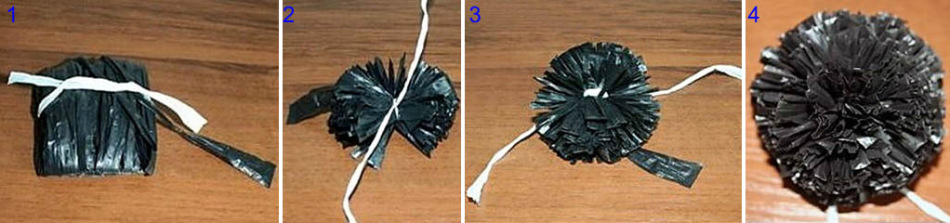 Schritt -by -Step -Fotos von Pompon Pompom