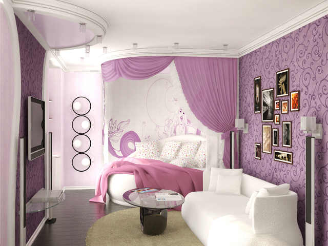 Soba za najstniško dekle: moderno notranjost