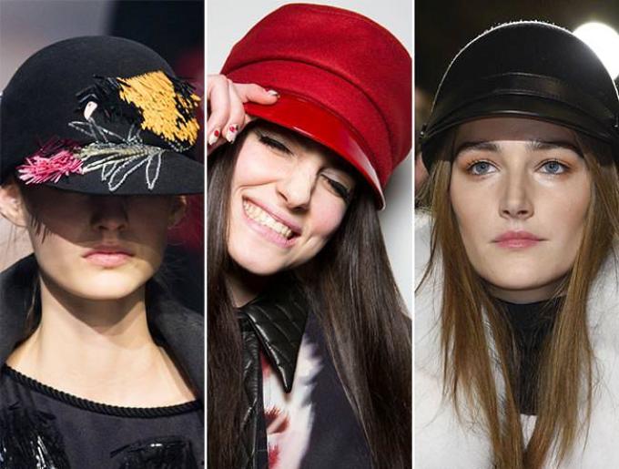 Fashionable knitted, fur and felt caps for girls - helmets