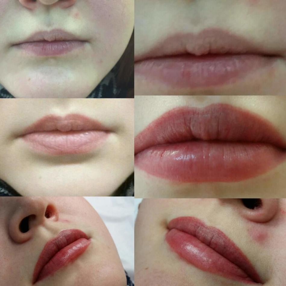 Акварельные губы до и после. Татуаж губ светлый кайал. Заживший татуаж губ помадный эффект. Татуаж губ помадная техника зажившие. Техника татуажа губ «Lip Light».