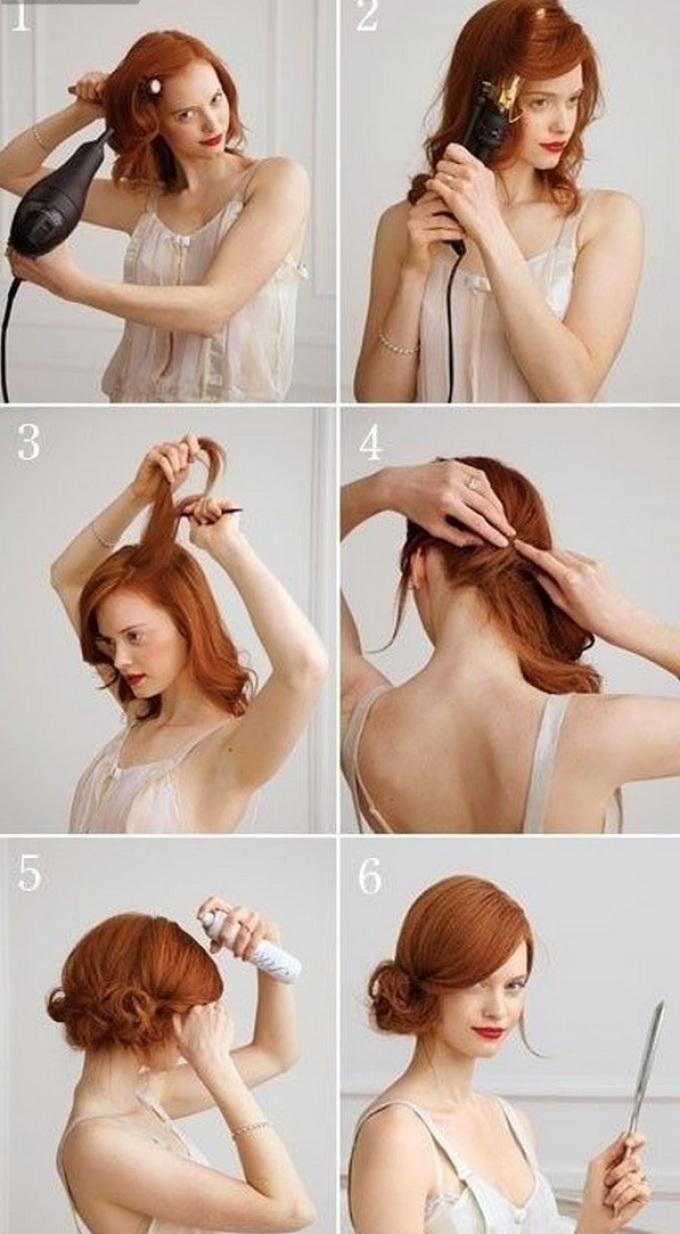 Как сделать себе вечернюю прическу на густые волосы