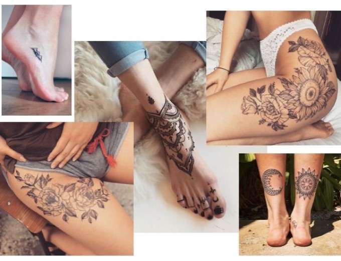 Лучшие варианты татуировок на ноге для девушек