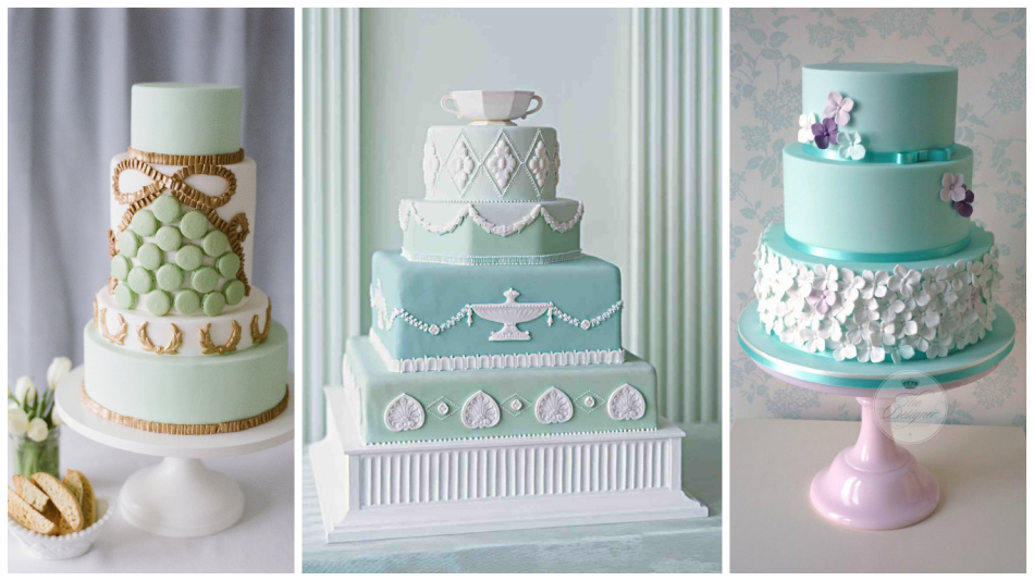 Mint wedding cakes