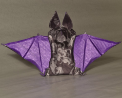 How to make a bat from Origami paper? Bat a mouse from Origami paper for children: Scheme