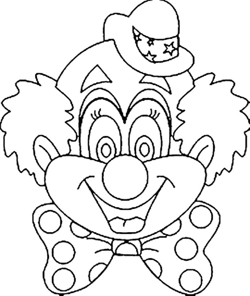 Clown stencil for application - template, photo