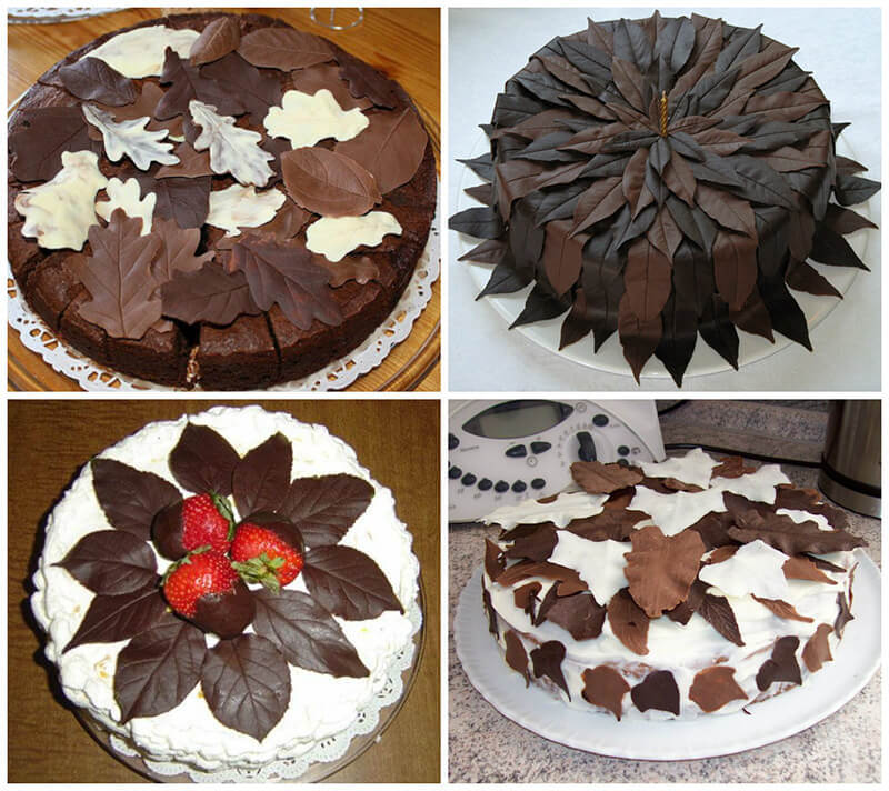 Decoration of the cake with chocolate
