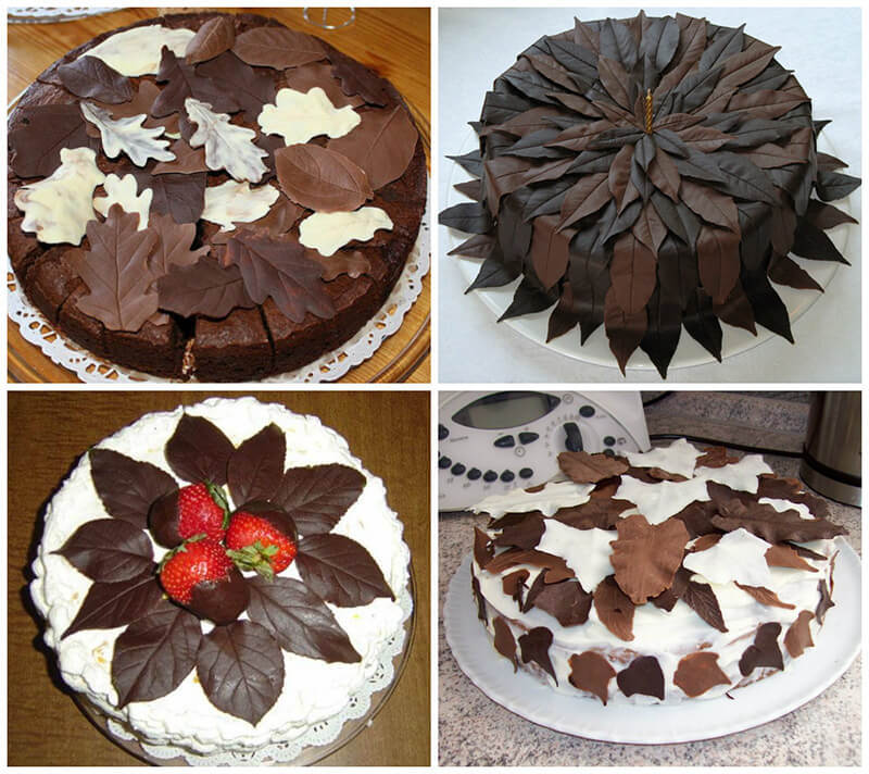 Decorazione della torta con cioccolato