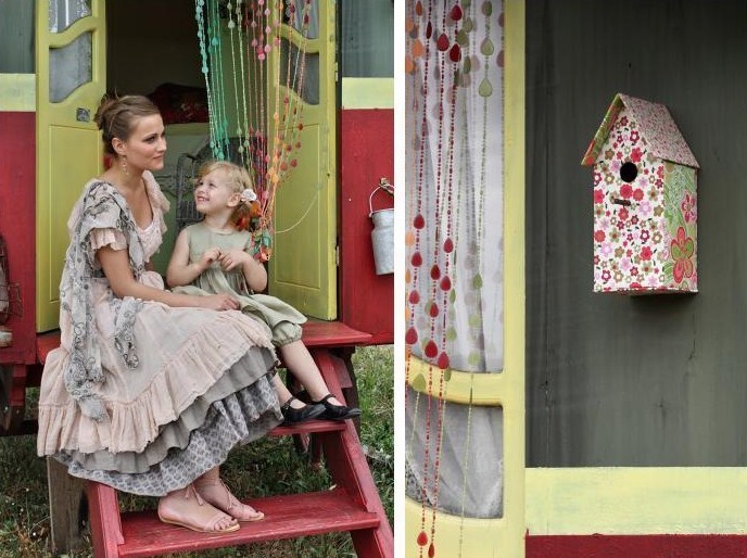 Shebby chic style in clothes - dress, sandals